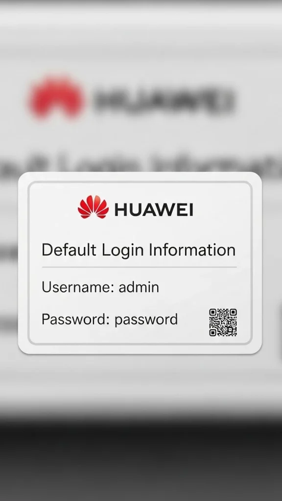 Username and Password for Huawei