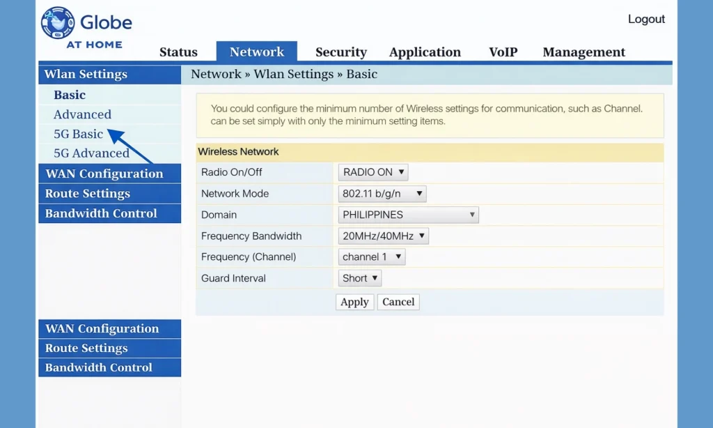 Set a new WiFi password